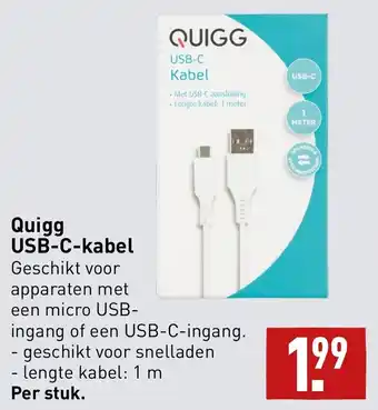 ALDI Quigg USB-C-kabel aanbieding