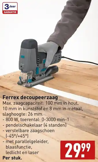 ALDI Ferrex decoupeerzaag aanbieding