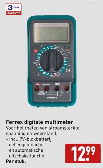 ALDI Ferrex digitale multimeter per stuk aanbieding