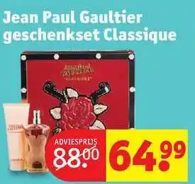 Kruidvat Jean paul gaultier geschenkset classique aanbieding