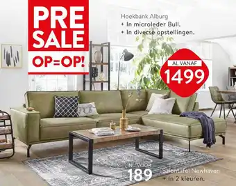 Profijt Meubel Hoekbank alburg of salontafel newhaven aanbieding