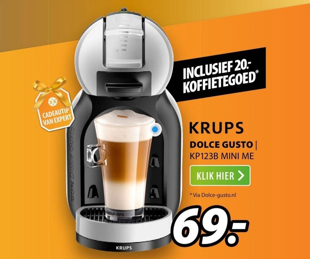 Krups Dolce gusto/KP123B mini me aanbieding bij Expert