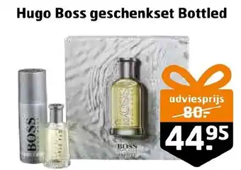 Trekpleister Hugo Boss geschenkset Bottled aanbieding