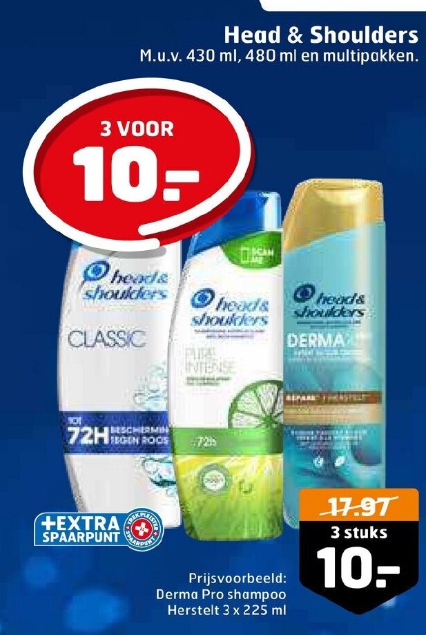 Head & Shoulders aanbieding bij Trekpleister