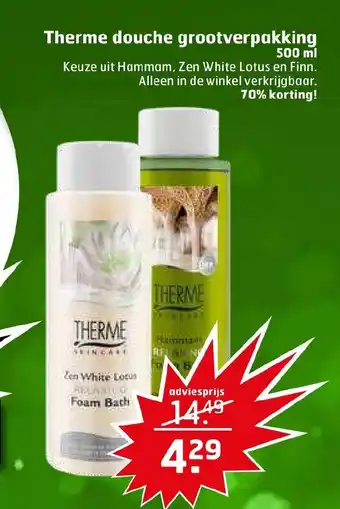 Trekpleister Therme douche grootverpakking 500 ml aanbieding