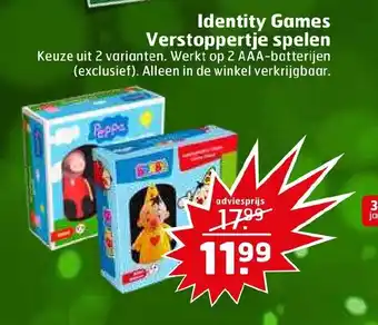 Trekpleister Identity Games Verstoppertje spelen aanbieding