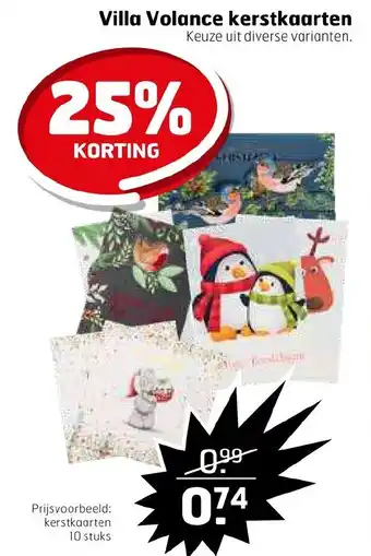 Trekpleister Villa Volance kerstkaarten aanbieding