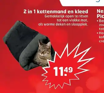 Trekpleister 2 in 1 kattenmand en kleed aanbieding