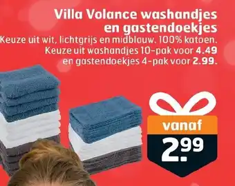 Trekpleister Villa Volance washandjes en gastendoekjes aanbieding