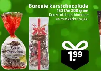 Trekpleister Baronie Kerstchocolade 150 t/m 200 gram aanbieding