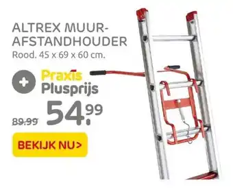 Praxis Altrex muur-afstandhouder 45 x 69 x 60 cm aanbieding