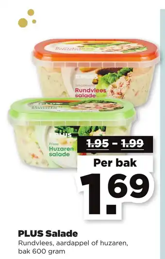 PLUS Salade 600 gram aanbieding