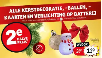 Kruidvat Alle kerstdecoratie, -ballen, kaarten en verlichting aanbieding