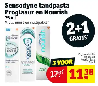 Kruidvat Sensodyne tandpasta proglasur en nourish aanbieding