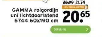 GAMMA Gamma rolgordijn uni lichtdoorlatend 5744 aanbieding