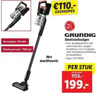 Lidl Grundig steelstofzuiger aanbieding