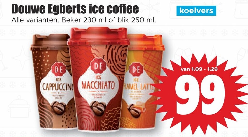 Douwe Egberts ice coffee aanbieding bij Dirk