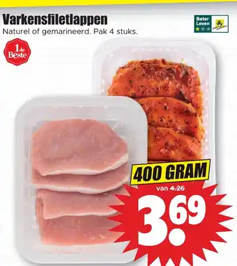 Dirk Varkensfiletlappen 400 gram aanbieding