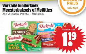 Dirk Verkade kinderkoek Meesterbaksels of McVities aanbieding