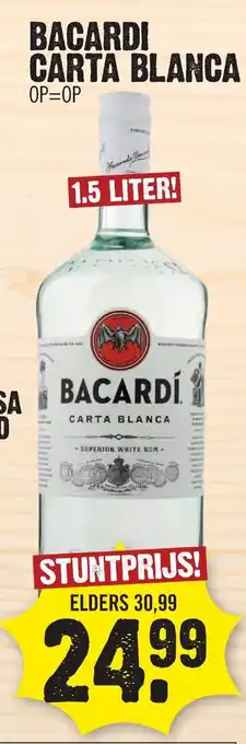 Dirk Bacardi Carta Blanca 1.5 liter aanbieding