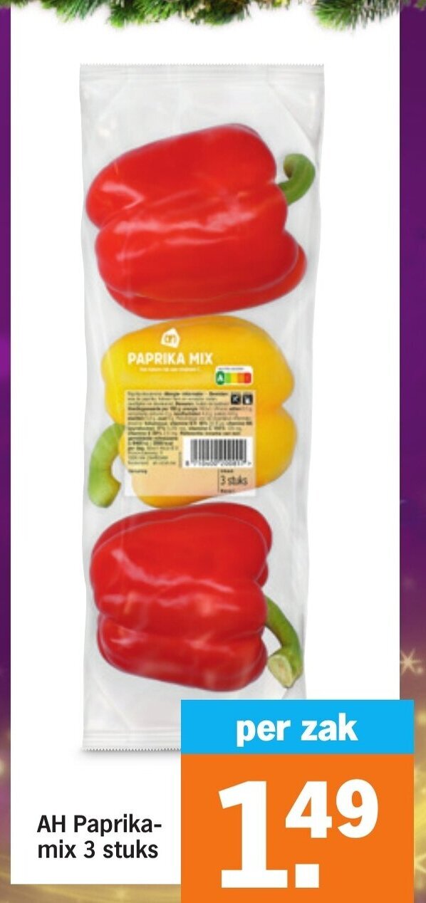 AH Paprikamix 3 stuks aanbieding bij Albert Heijn