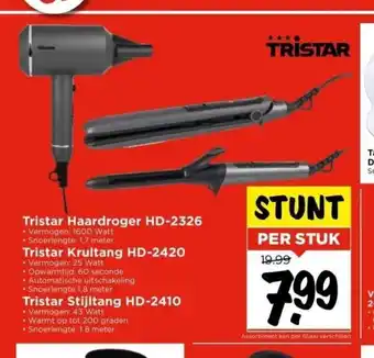 Vomar Voordeelmarkt Tristar Haardroger HD-2326 aanbieding