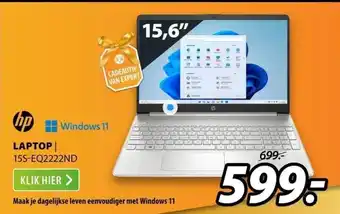 Expert Hp windows 11 laptop 15s-eq2222nd aanbieding