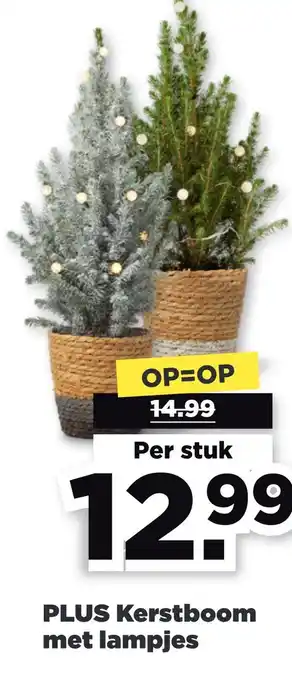 PLUS Plus kerstboom met lampjes aanbieding