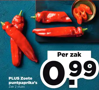 PLUS Plus zoete puntpaprika's aanbieding