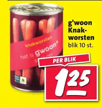 Nettorama G'woon Knakworsten aanbieding