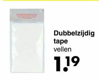 Wibra Dubbelzijdig tape aanbieding