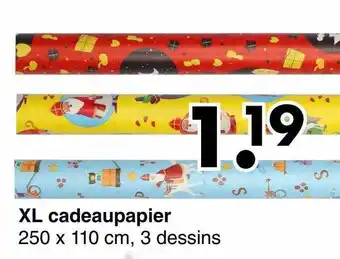 Wibra Xl cadeaupapier aanbieding