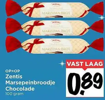 Vomar Voordeelmarkt Zentis marsepeinbroodje chocolade aanbieding