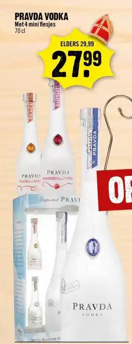 Dirck 3 Pravda vodka aanbieding