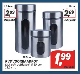 Dekamarkt RVS voorraadpot 10cm aanbieding