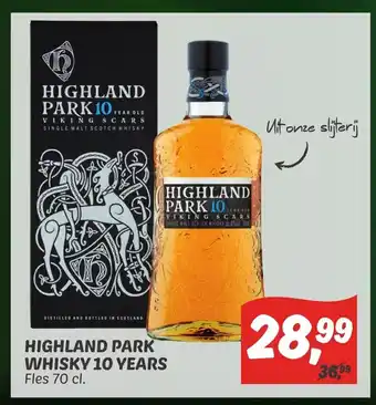 Dekamarkt Highland park whisky 10 years 70cl aanbieding