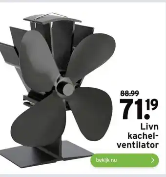 GAMMA Livn kachel-ventilator aanbieding