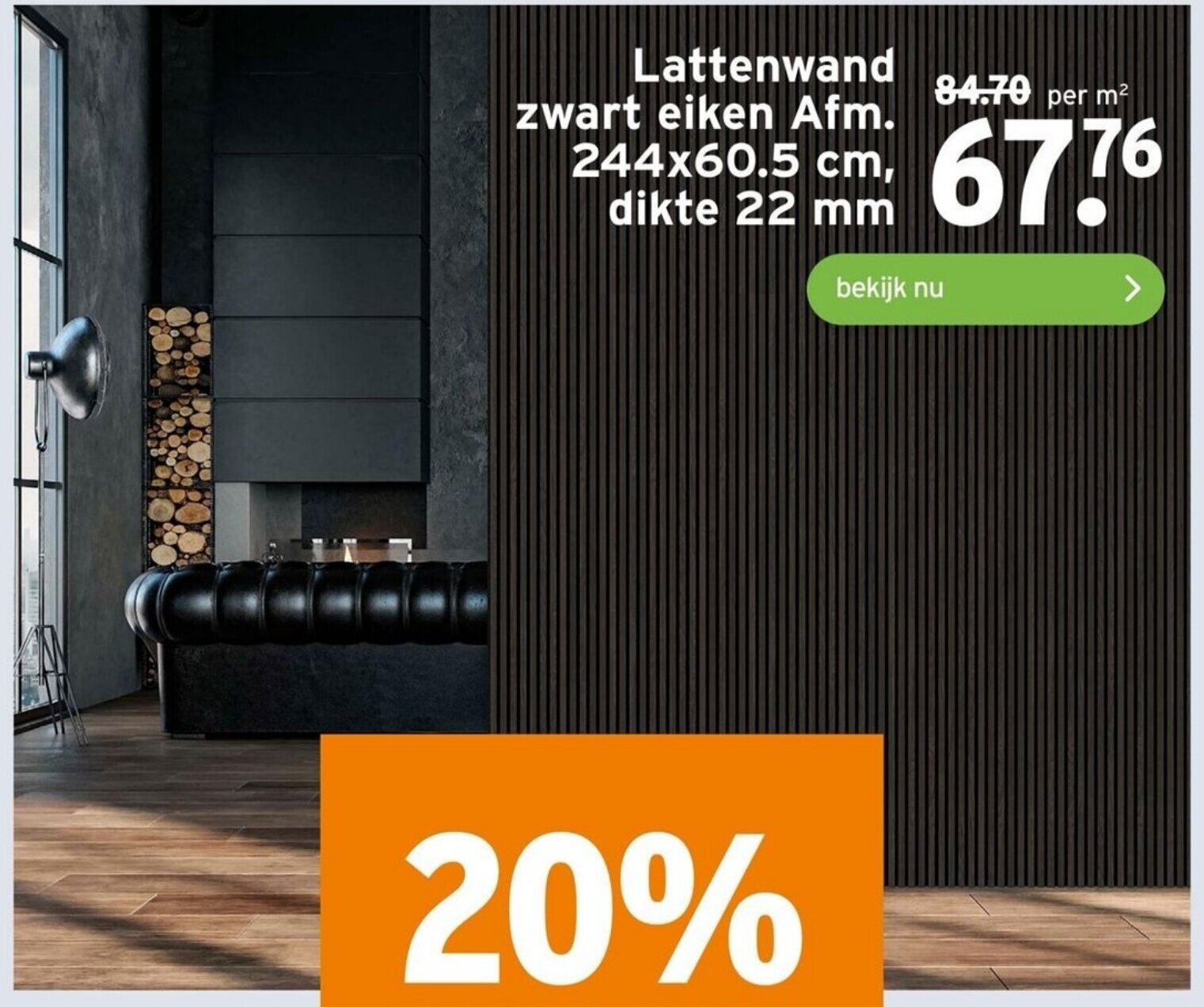 Keukenonderkast Cobalt 60cm - zwart/eik Industrieel - Parisot