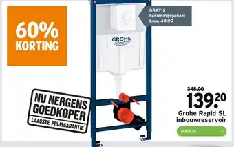 GAMMA Grohe rapid SL inbouwreservoir aanbieding