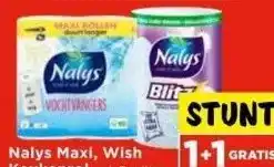 Vomar Voordeelmarkt Nalys maxi, wish keukenrol pak 2 rollen of blitz xl-rol aanbieding