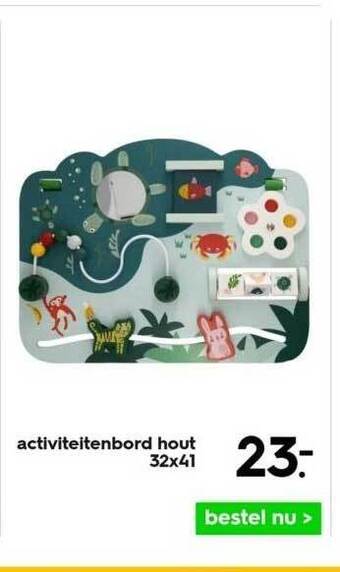 HEMA Activiteitenbord hout 32x41 aanbieding