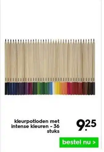 HEMA Kleurpotloden met intense kleuren - 36 stuks aanbieding