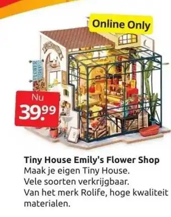 Boekenvoordeel Tiny house emily's flower shop aanbieding