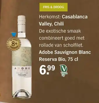 Albert Heijn Adobe sauvignon blanc reserva bio, 75 cl aanbieding