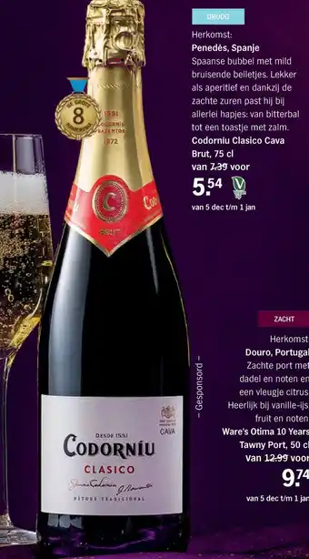 Albert Heijn Codorníu clasico cava brut, 75 cl aanbieding