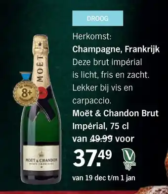 Albert Heijn Moët & chandon brut impérial, 75 cl aanbieding