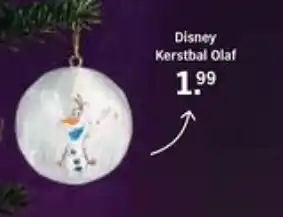 Albert Heijn Disney kerstbal olaf aanbieding