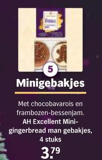 Albert Heijn Ah excellent mini- gingerbread man gebakjes aanbieding