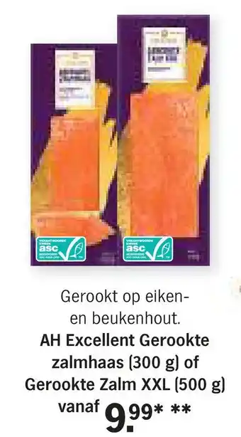 Albert Heijn Ah excellent gerookte zalmhaas (300 g) aanbieding