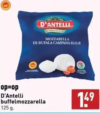 ALDI Op=op d'antelli buffelmozzarella aanbieding